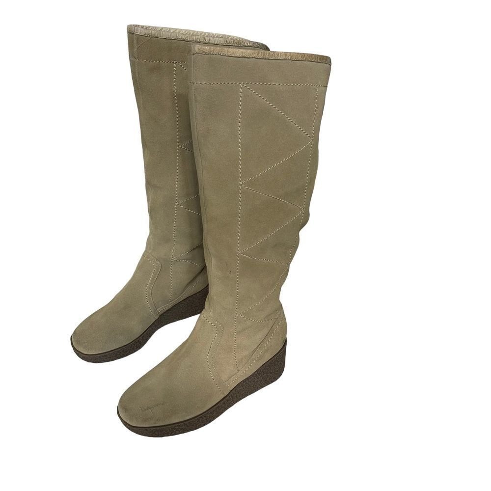 Steve Madden women's 8.5 suede‎ leather wedge boots